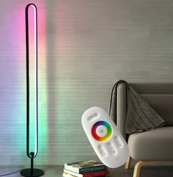 LED RGB Stehlampe LEANO schwarz