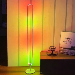 LED RGB Stehlampe LEANO weiss
