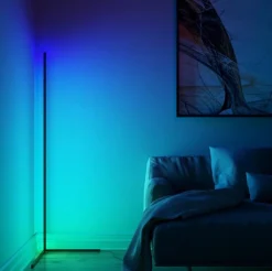 LED RGB Stehlampe LIORA schwarz