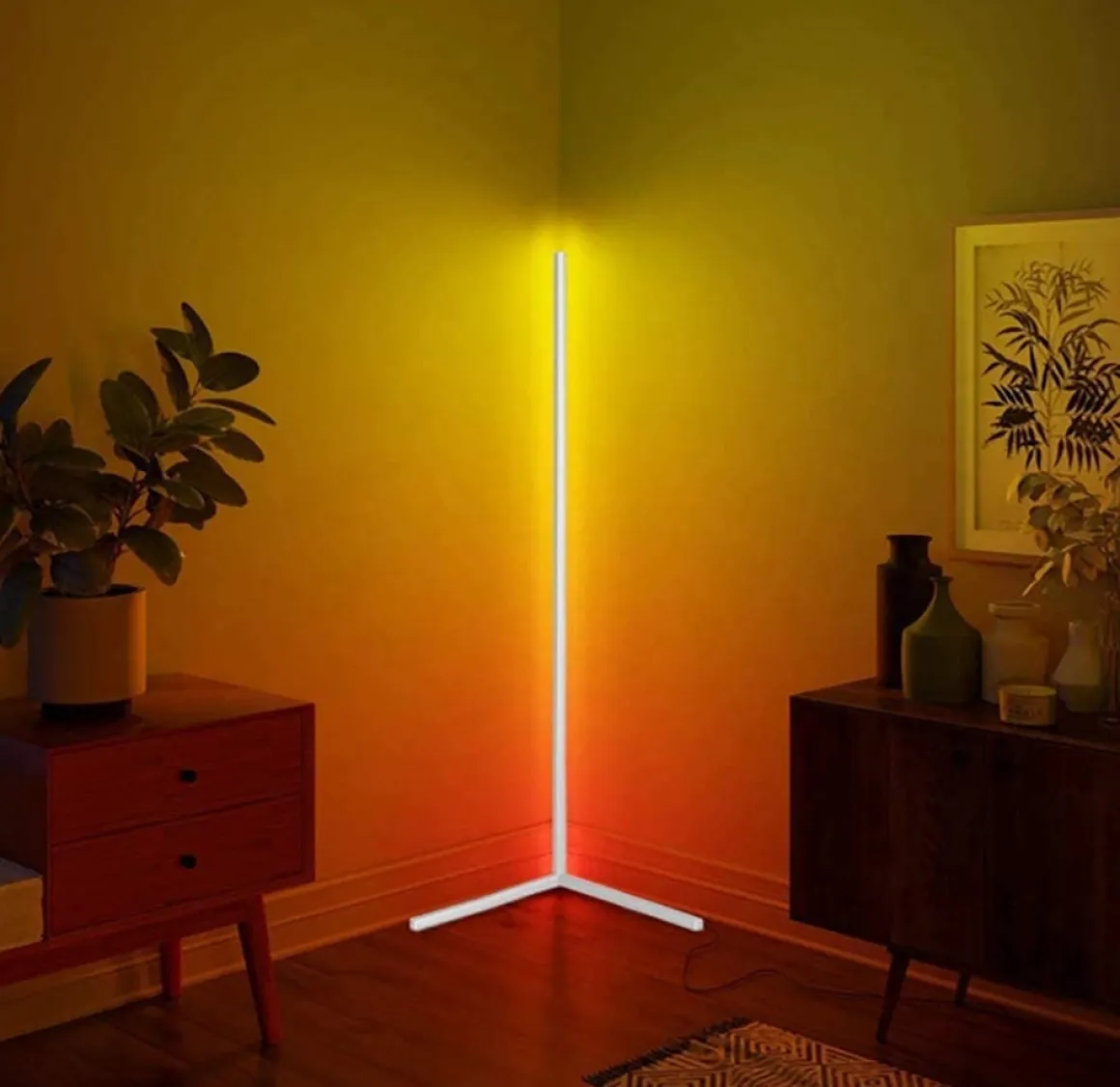 LED RGB Stehlampe LIORA weiss