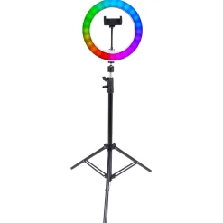LED Ringlicht RGB mit Stativ