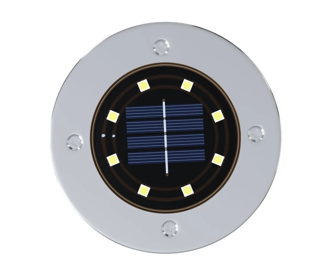 LED Solar Bodenleuchte 12 cm 8er Set