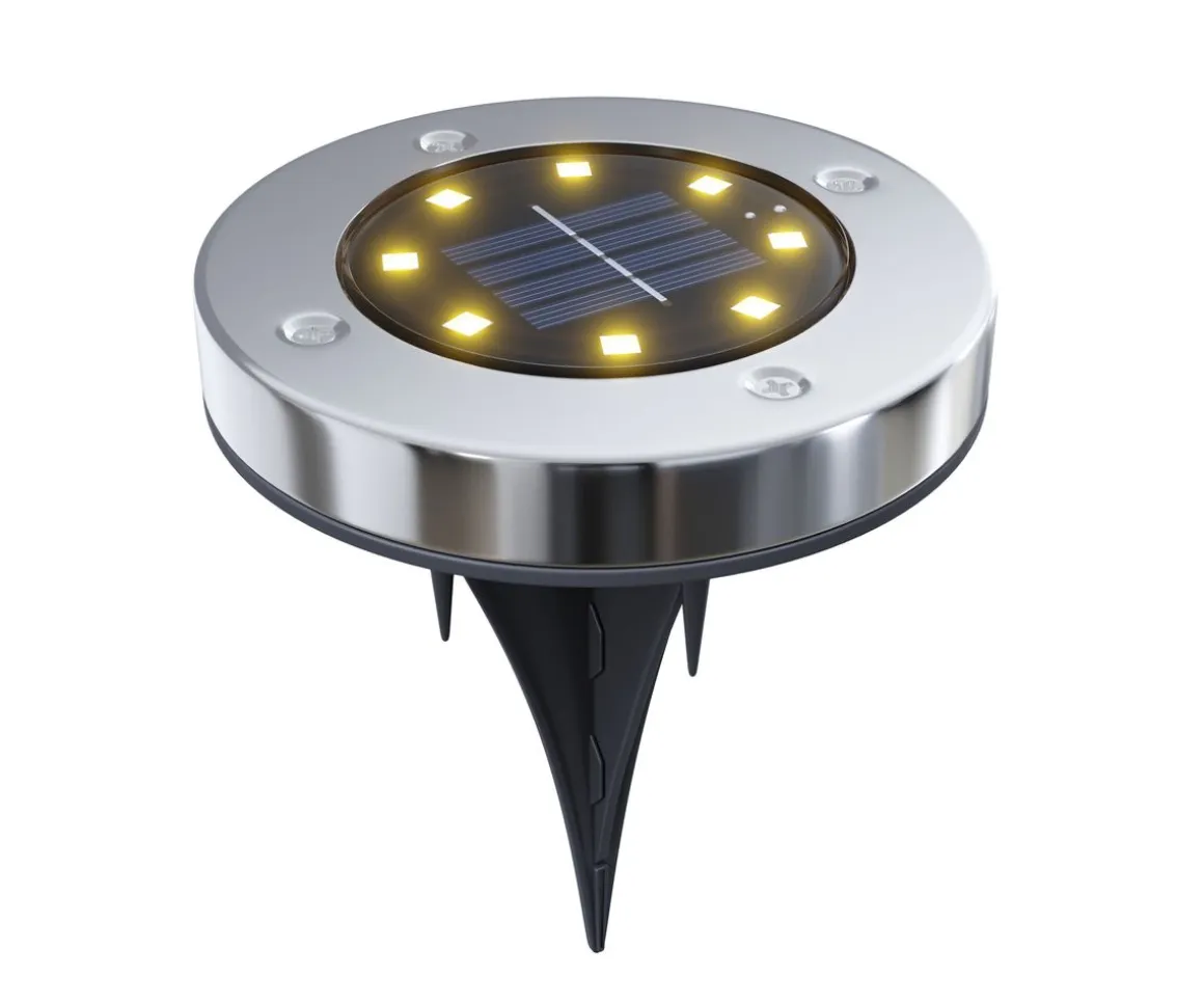 LED Solar Bodenleuchte 12 cm 8er Set