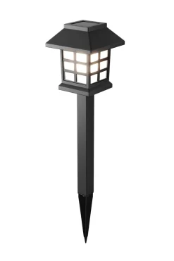 LED Solarlampe 38 cm 6er Set schwarz