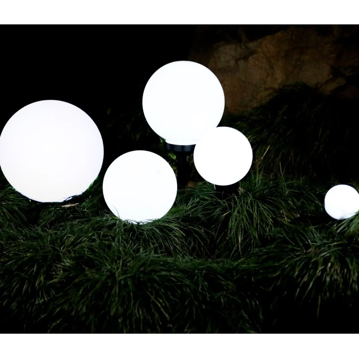 LED Solarlampe rund 40 cm