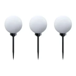 LED Solarlampe rund 20 cm 3er Set