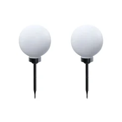 LED Solarlampe rund 30 cm 2er Set