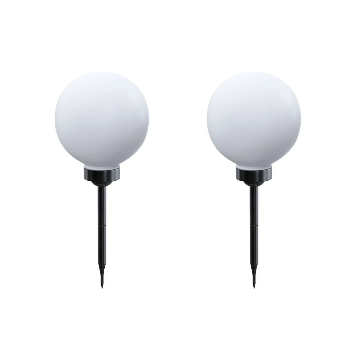 LED Solarlampe rund 30 cm 2er Set