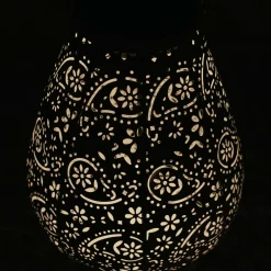 LED Solar Laterne BEYAZ 2er Set 18 x 24 cm weiss