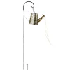 LED Solarlaterne Giesskanne Metall gold