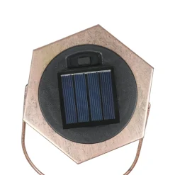 LED Solar Laterne KAHVERENGI 2er Set 15 x 20 cm kupfer