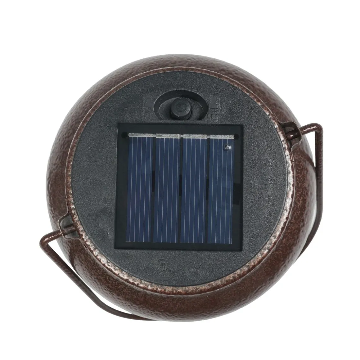 LED Solar Laterne SIYAH 2er Set 15 x 23 cm braun
