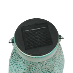 LED Solar Laterne TURKUAZ 15 x 27 cm türkis