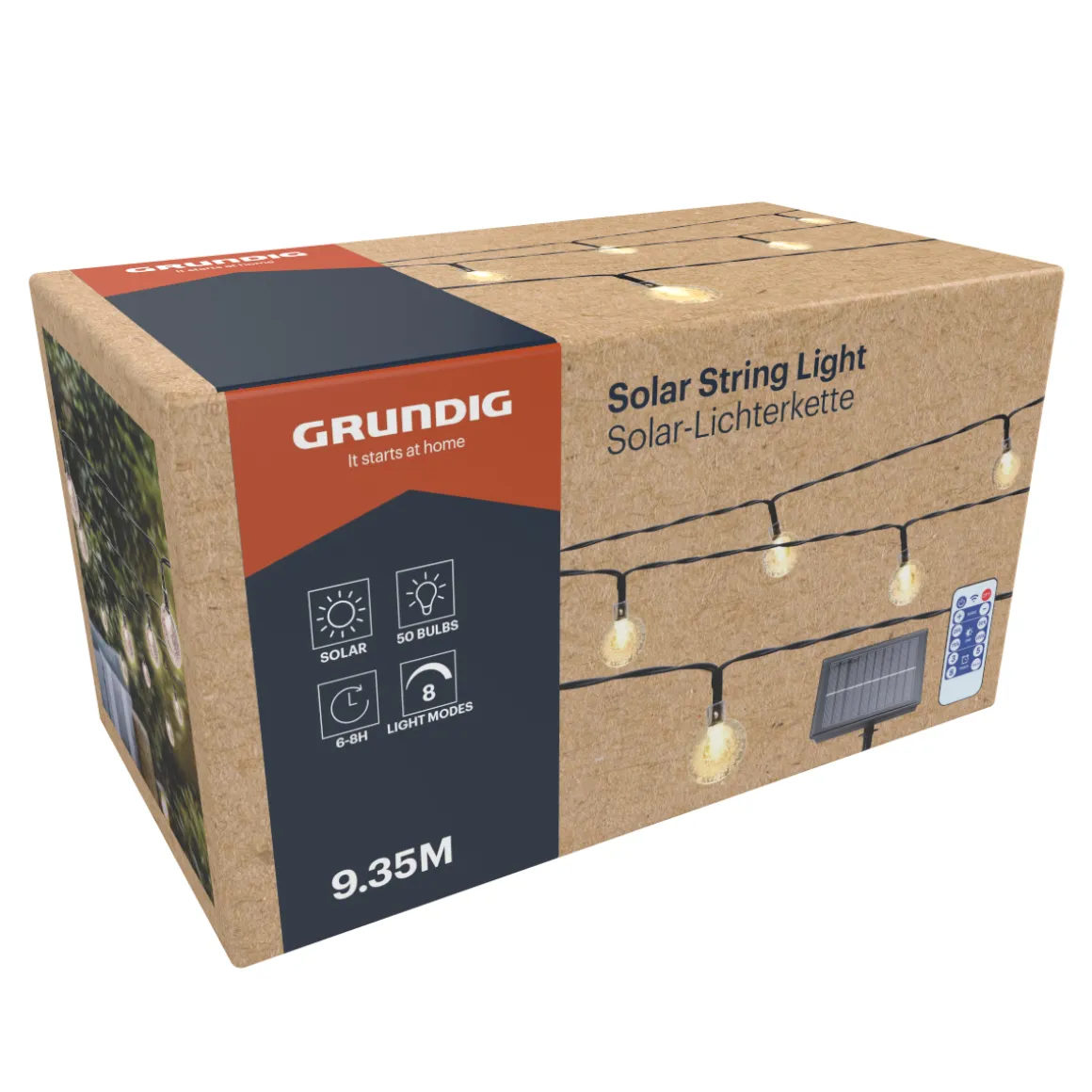 LED Solar Lichterkette 9 m