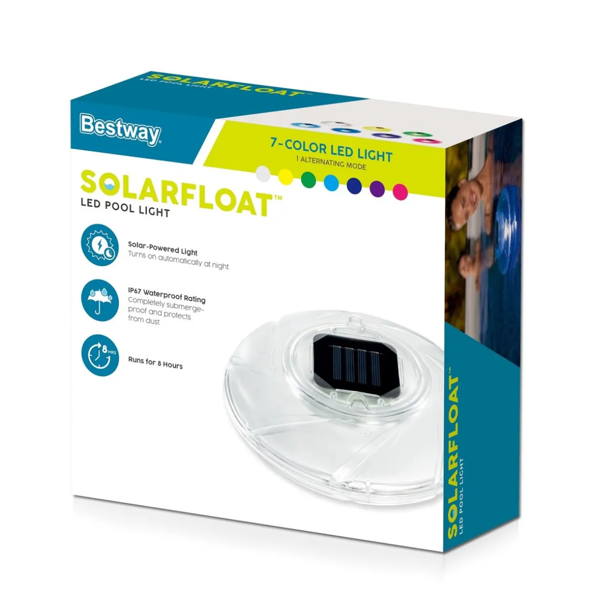 LED Solar Poolbeleuchtung schwimmend 18 cm