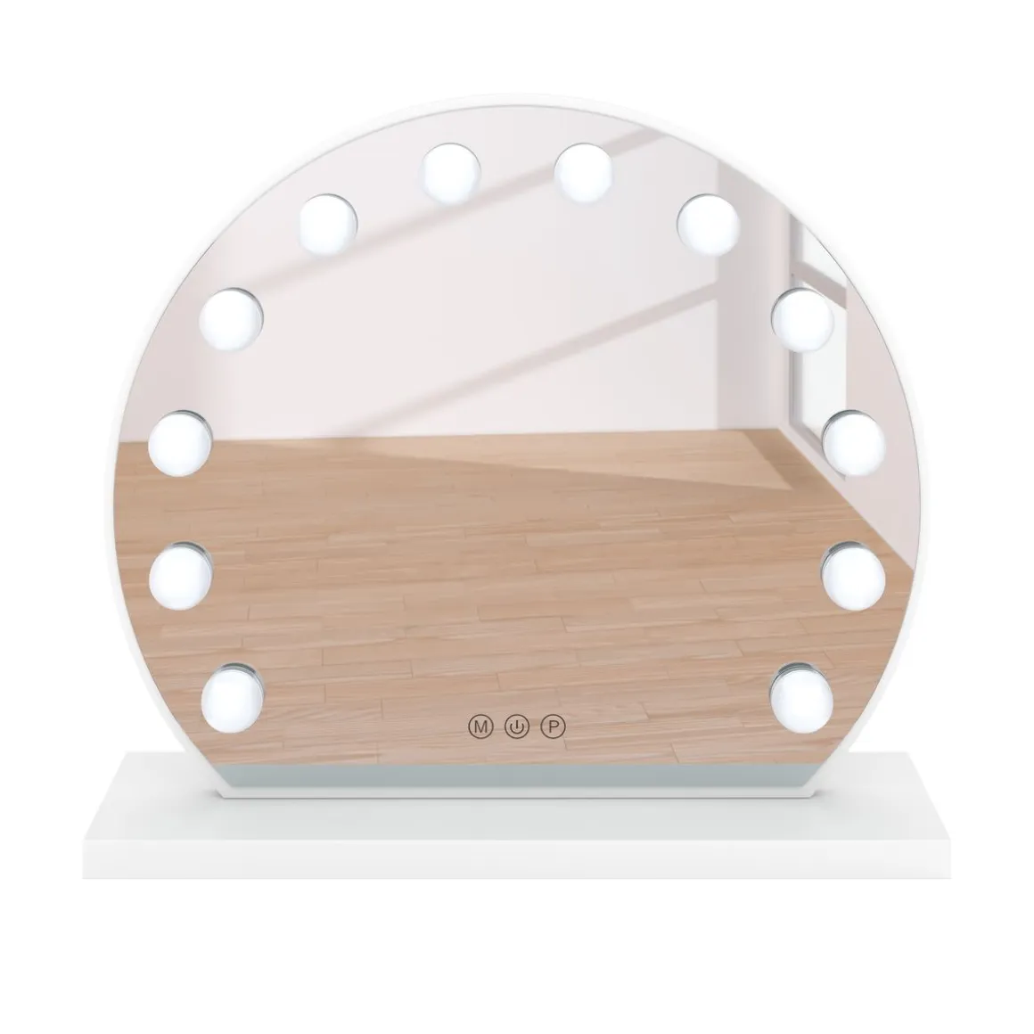 LED Spiegel EMMI rund 45 x 12 cm weiss