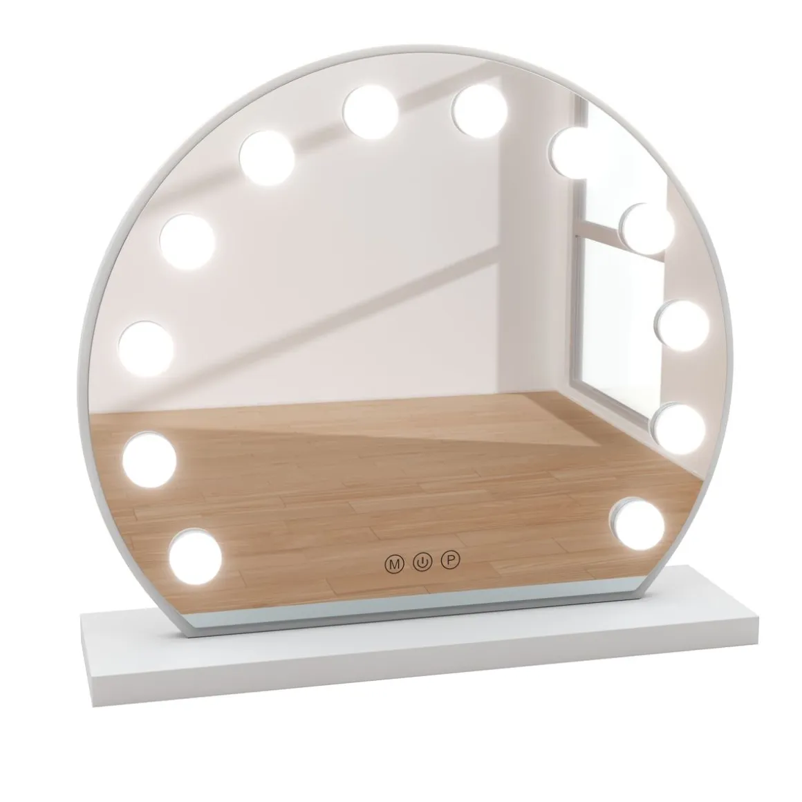 LED Spiegel EMMI rund 45 x 12 cm weiss