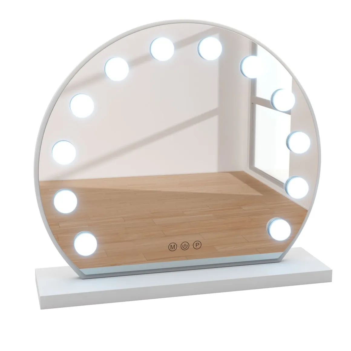 LED Spiegel EMMI rund 45 x 12 cm weiss