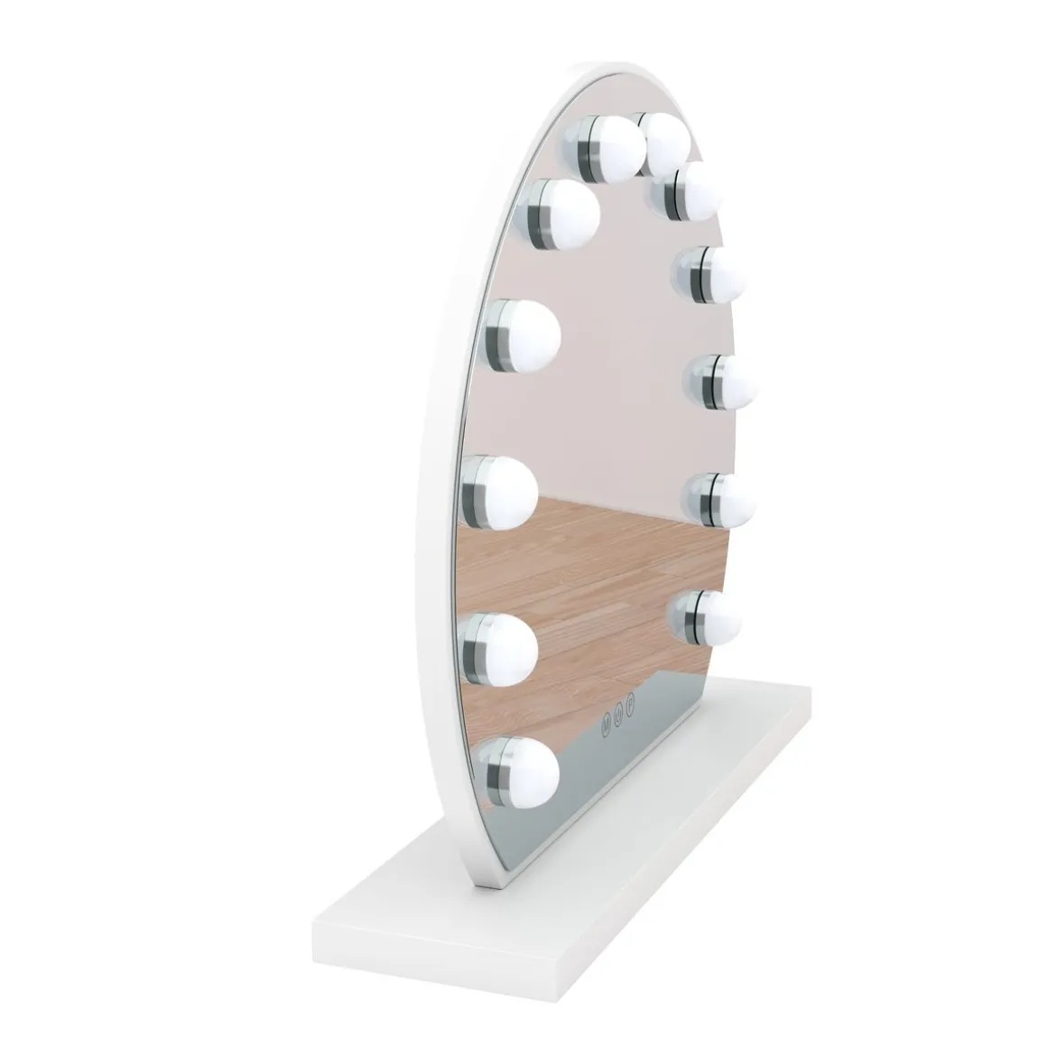 LED Spiegel EMMI rund 45 x 12 cm weiss