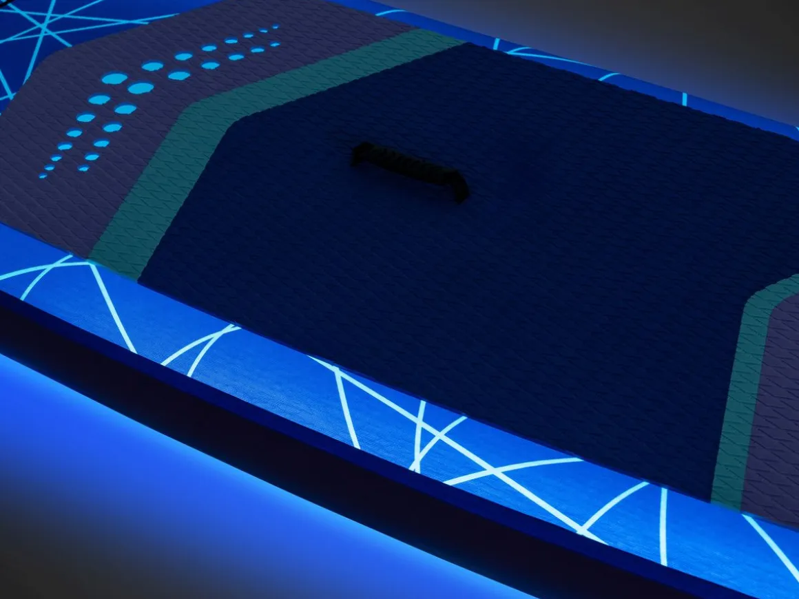 LED Stand Up Paddle LASER 320 cm violett
