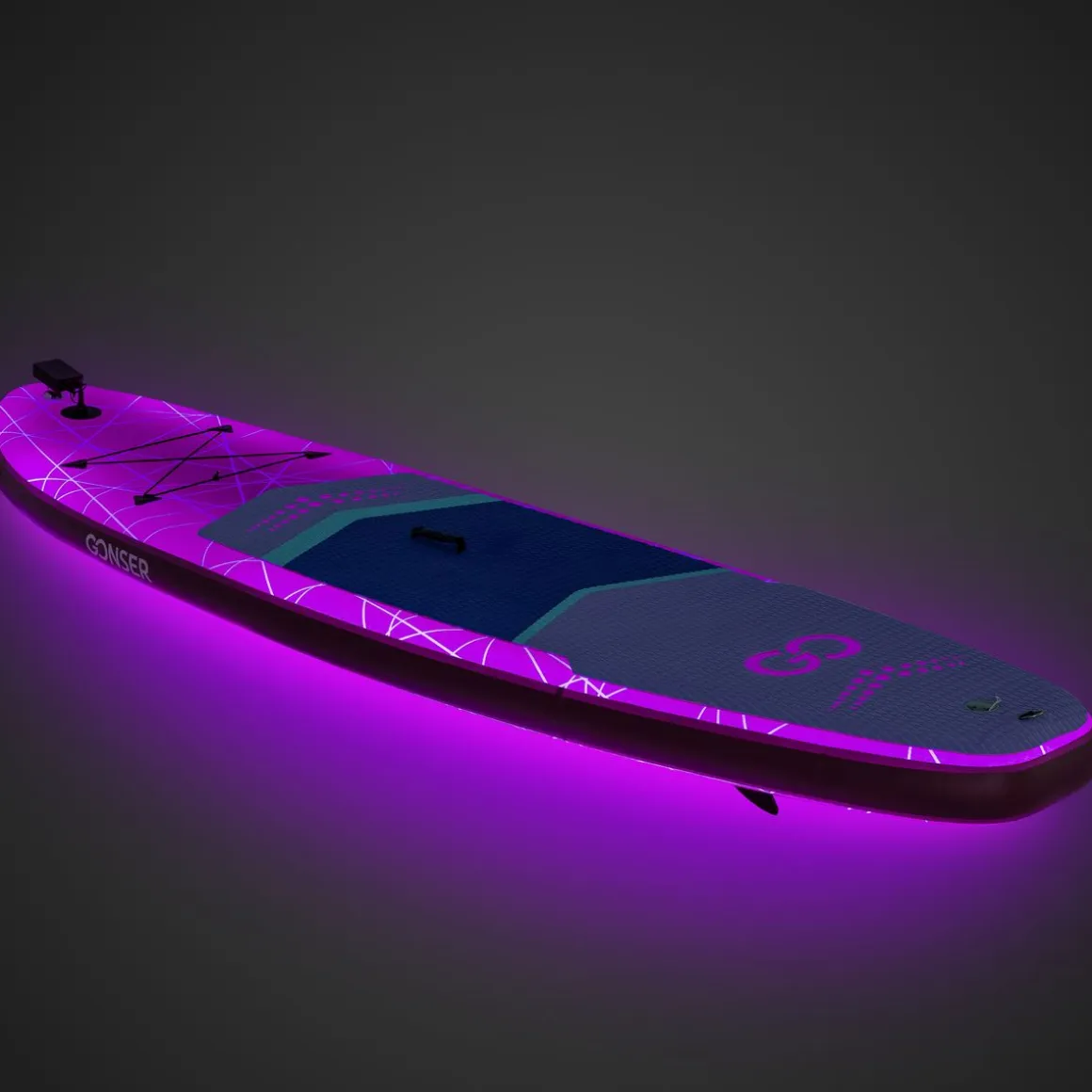 LED Stand Up Paddle LASER 320 cm violett