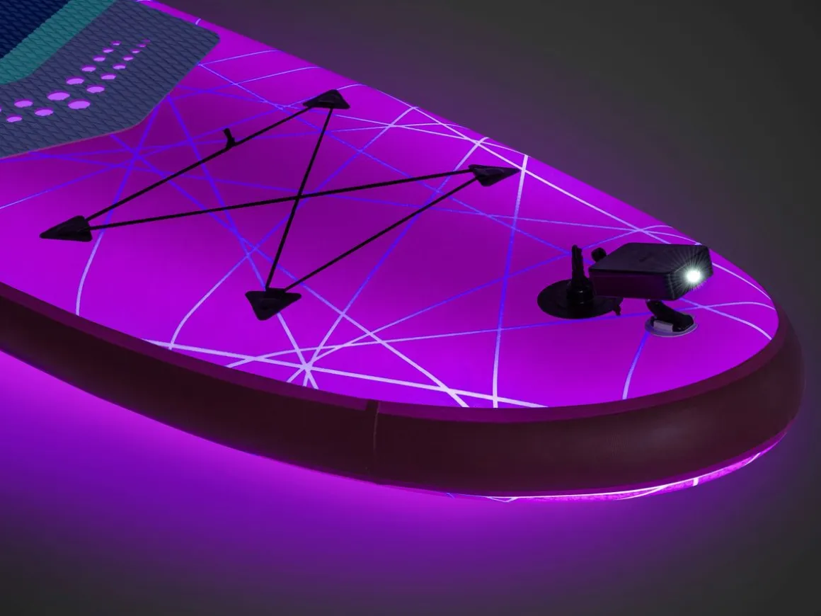 LED Stand Up Paddle LASER 320 cm violett