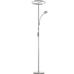 LED Stehlampe DIRETO dimmbar silber