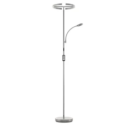 LED Stehlampe DIRETO dimmbar silber