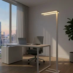 LED Stehlampe LANA dimmbar mit Bewegungsmelder weiss