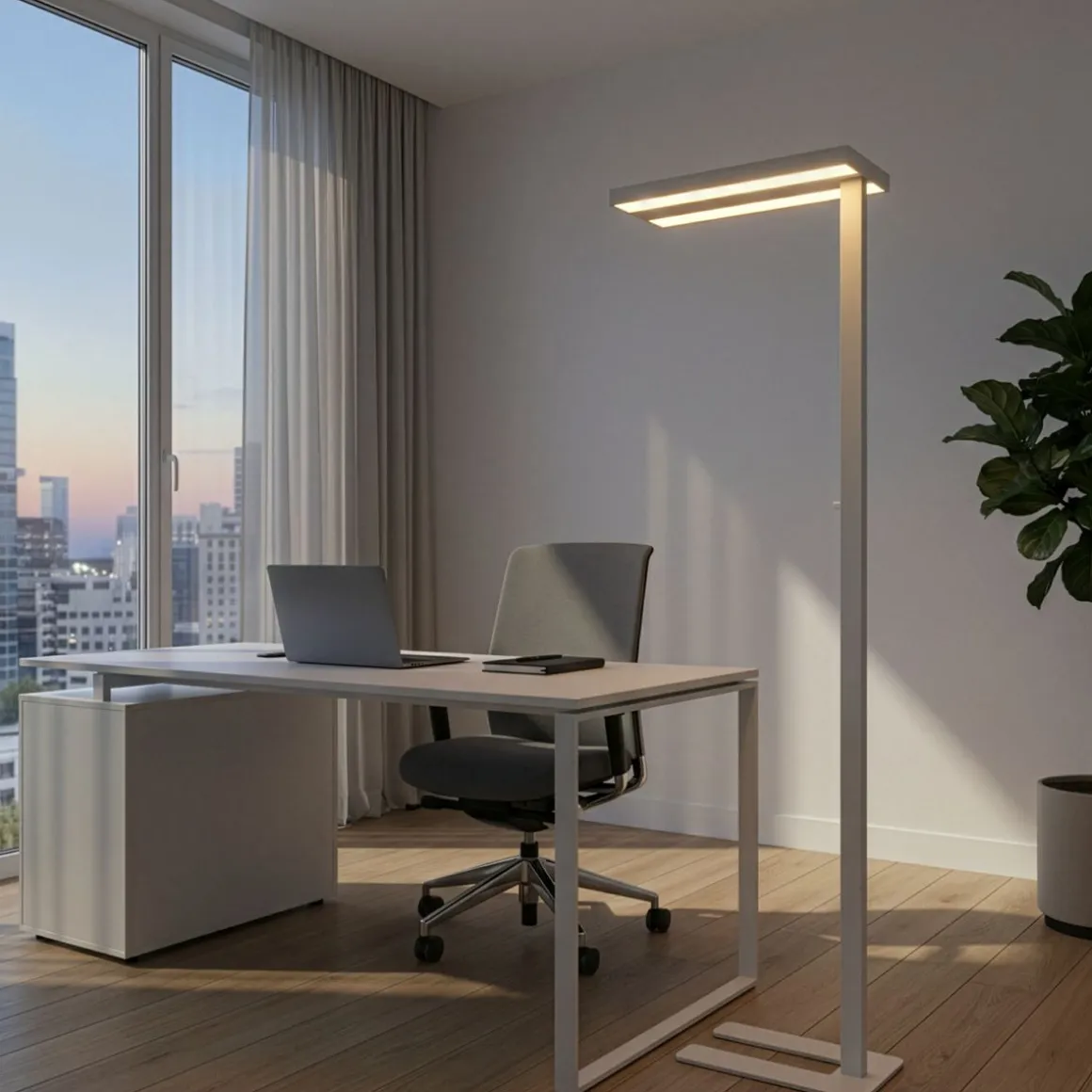 LED Stehlampe LANA dimmbar weiss