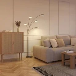 LED Stehlampe SPYRO dimmbar silber