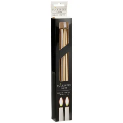 LED Tischkerze 27 cm 2er Set gold