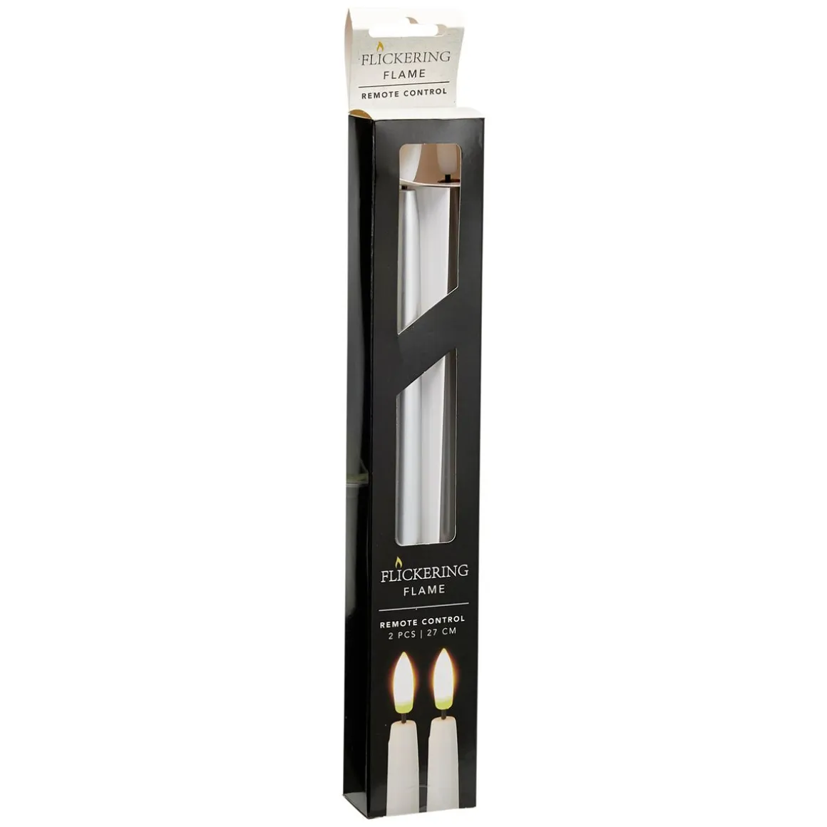 LED Tischkerze 27 cm 2er Set silber