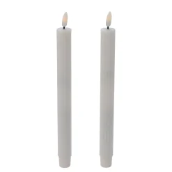 LED Tischkerze 2er Set 25 cm weiss