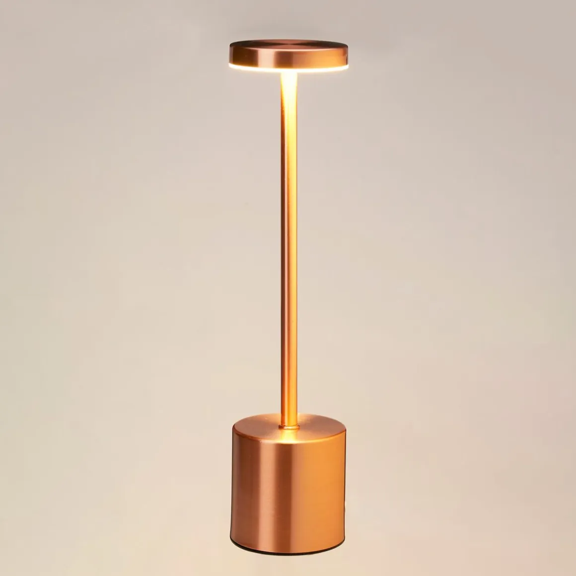 LED Tischlampe dimmbar 8 x 34 cm kupfer | GONSER.CH