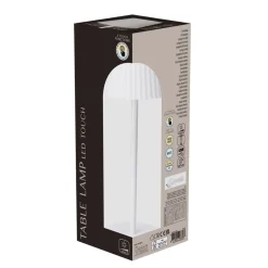 LED Tischlampe dimmbar 9 x 27 cm weiss