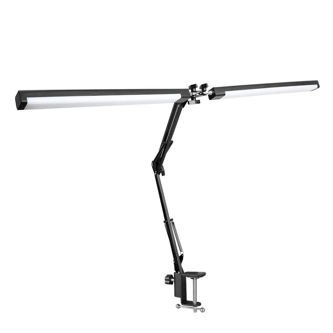 LED Tischlampe Doppelleuchte TRISOL schwarz