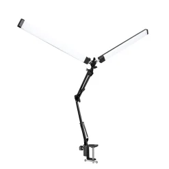 LED Tischlampe Doppelleuchte TRISOL schwarz