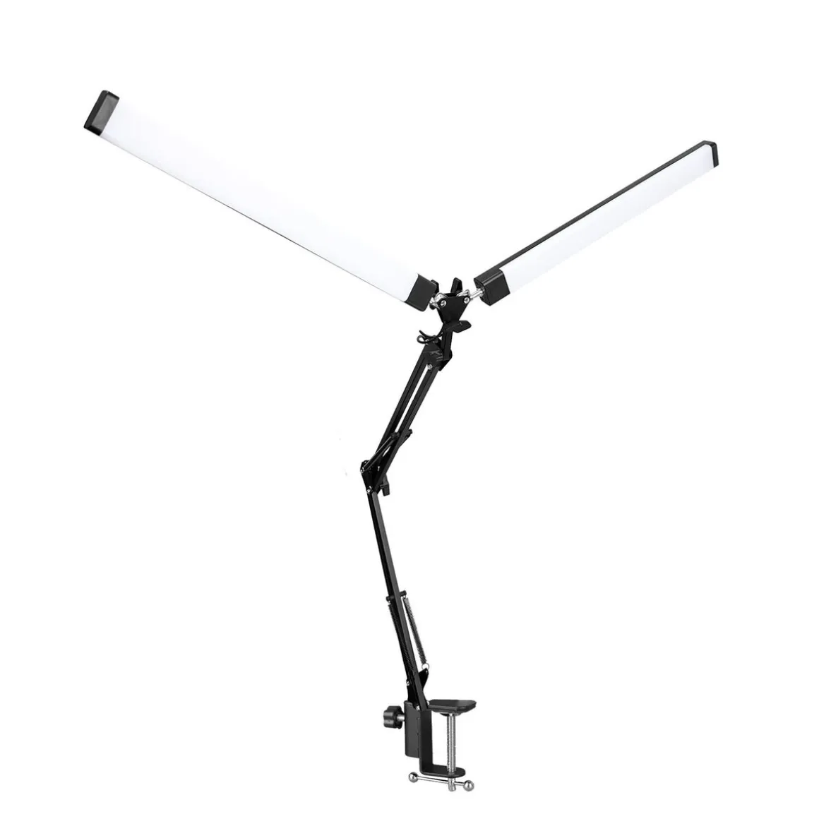 LED Tischlampe Doppelleuchte TRISOL schwarz