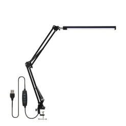 LED Tischlampe Doppelleuchte TRISOL schwarz