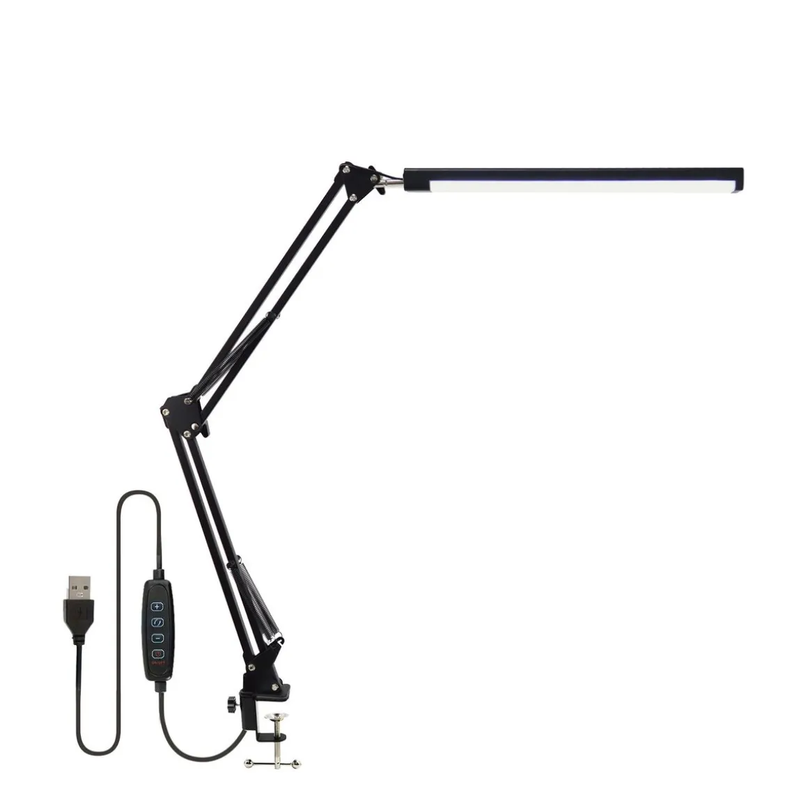 LED Tischlampe Doppelleuchte TRISOL schwarz
