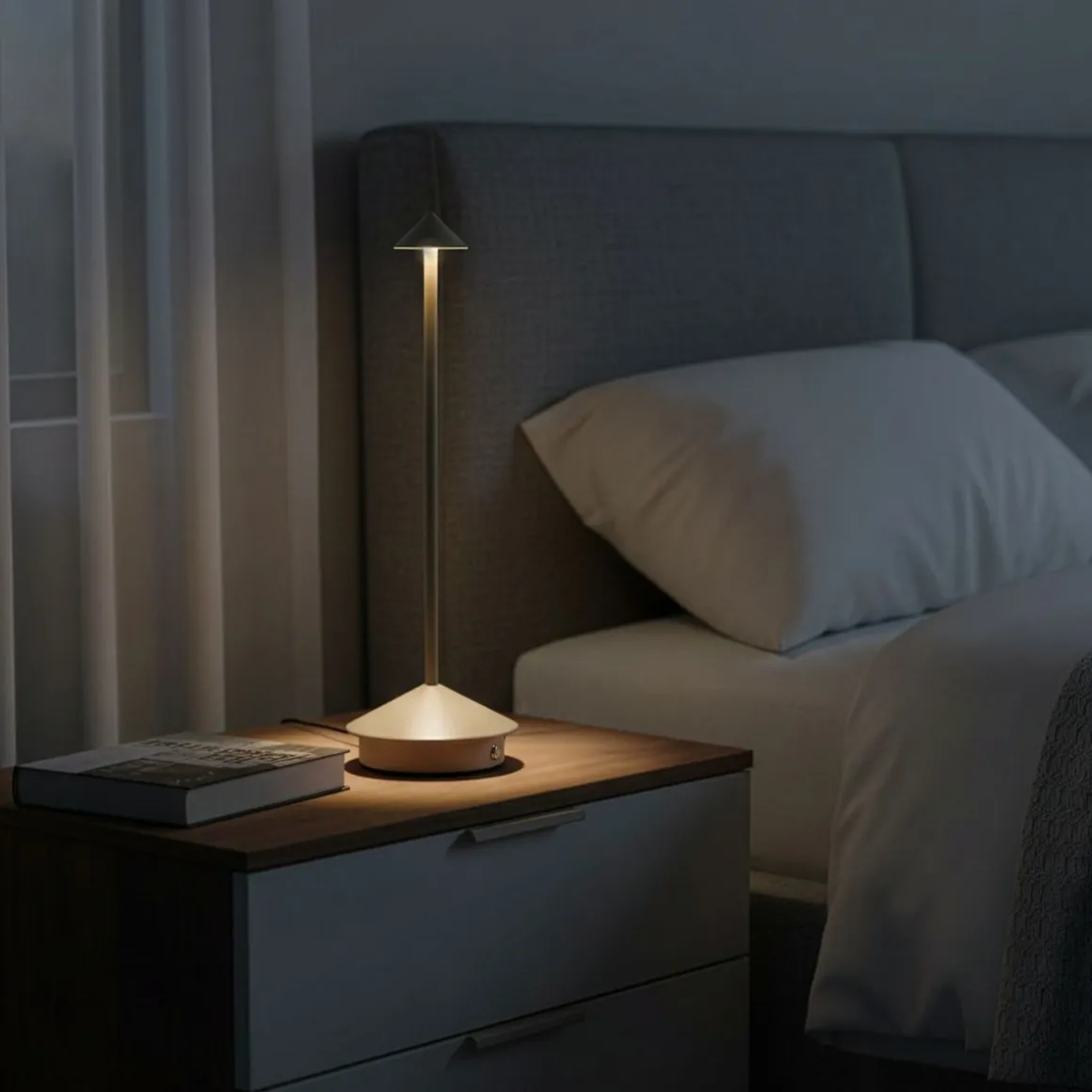 LED Tischlampe ENARA beige