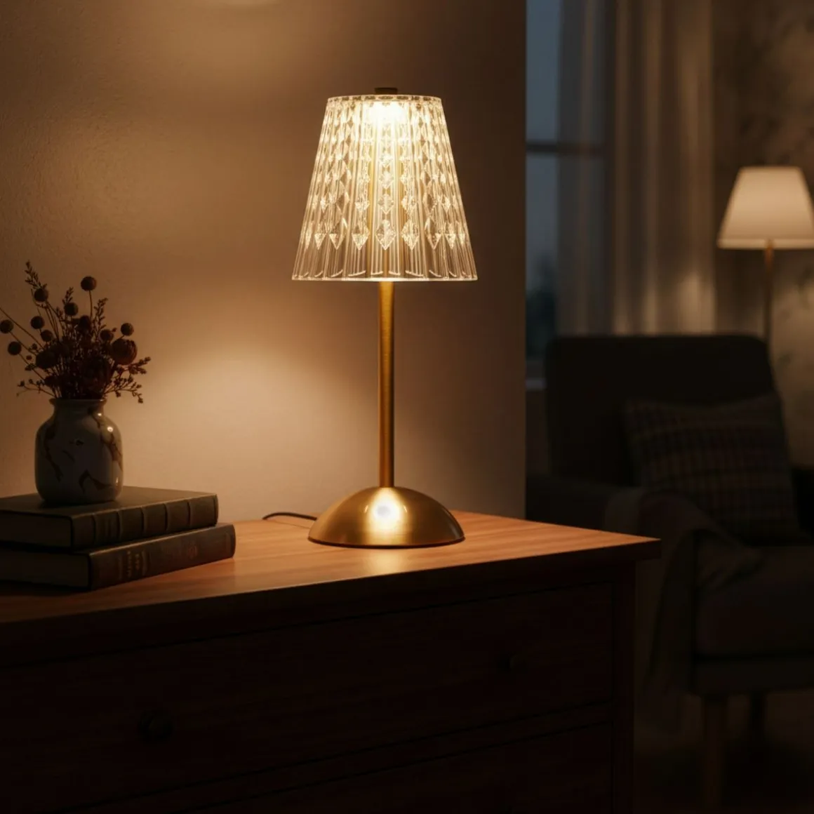 LED Tischlampe GLOWA gold