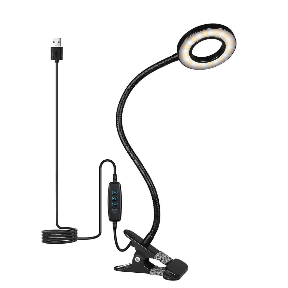 LED Tischlampe Klemmleuchte LUMI schwarz