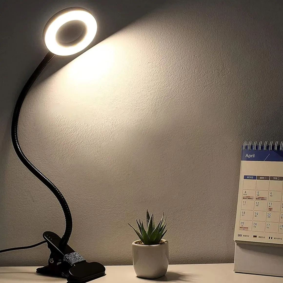 LED Tischlampe Klemmleuchte LUMI schwarz
