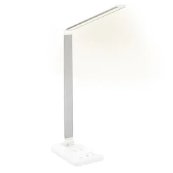 LED Tischlampe LUX mit Wireless Charger weiss