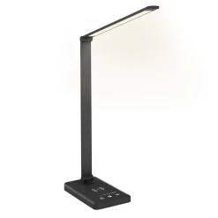 LED Tischlampe LUX mit Wireless Charger schwarz