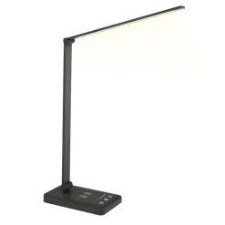 LED Tischlampe LUX mit Wireless Charger schwarz