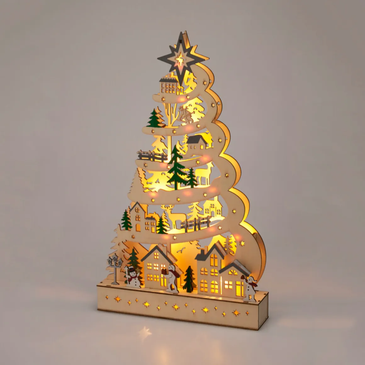 LED Weihnachtsbaum Holz 45 cm