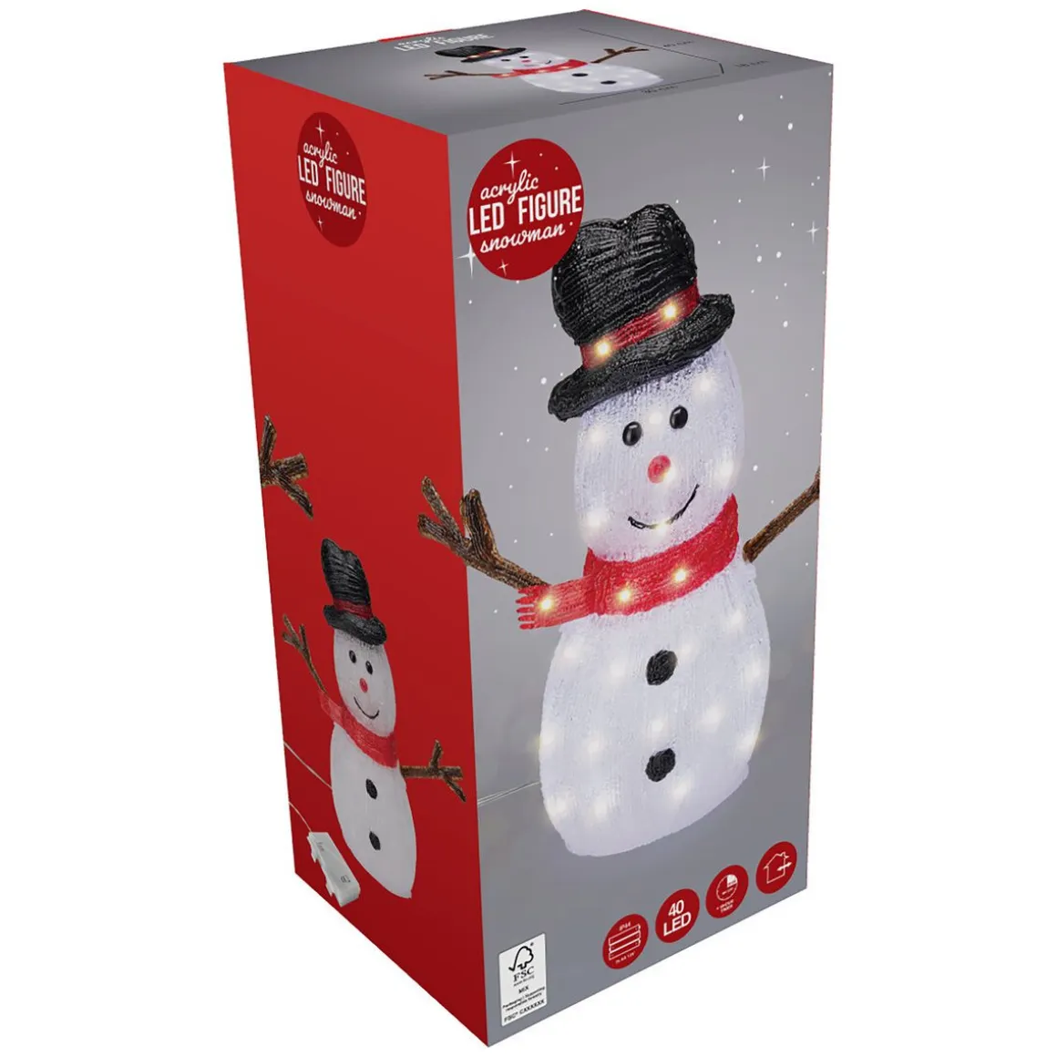 LED Weihnachtsdeko Acryl Schneemann